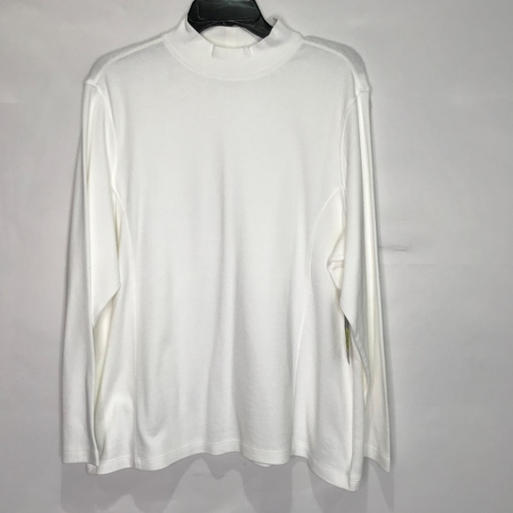 Westbound Tops - (SOLD)Westbound Petites White Mock Turtleneck PXL
